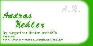 andras mehler business card